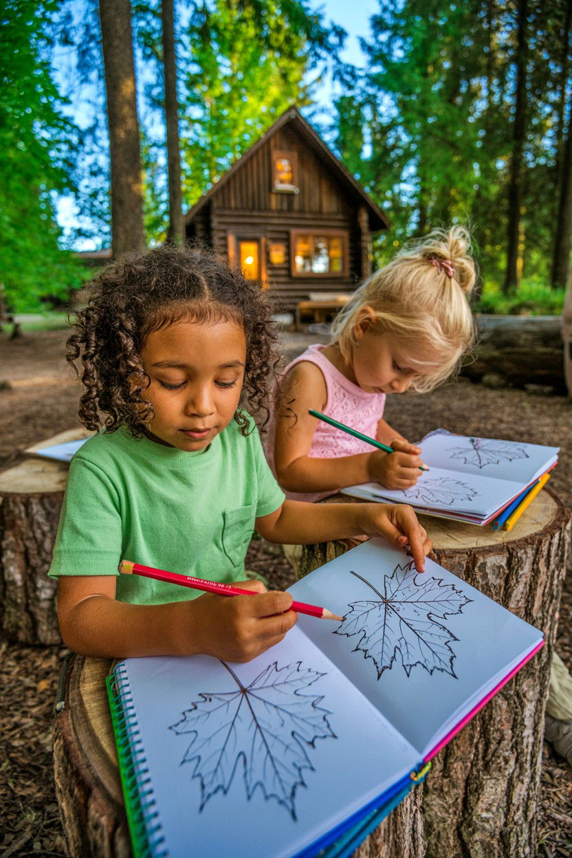 Nature Journals and Sketch Stops - 20-cozy-cabin-trip-ideas-for-families