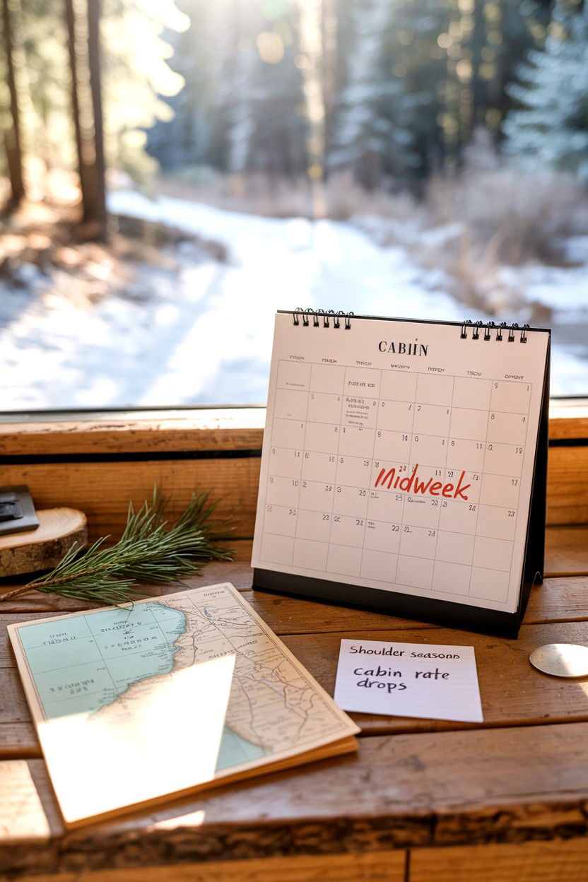 Off Peak Dates and Midweek - 20-budget-friendly-cozy-cabin-trip-ideas