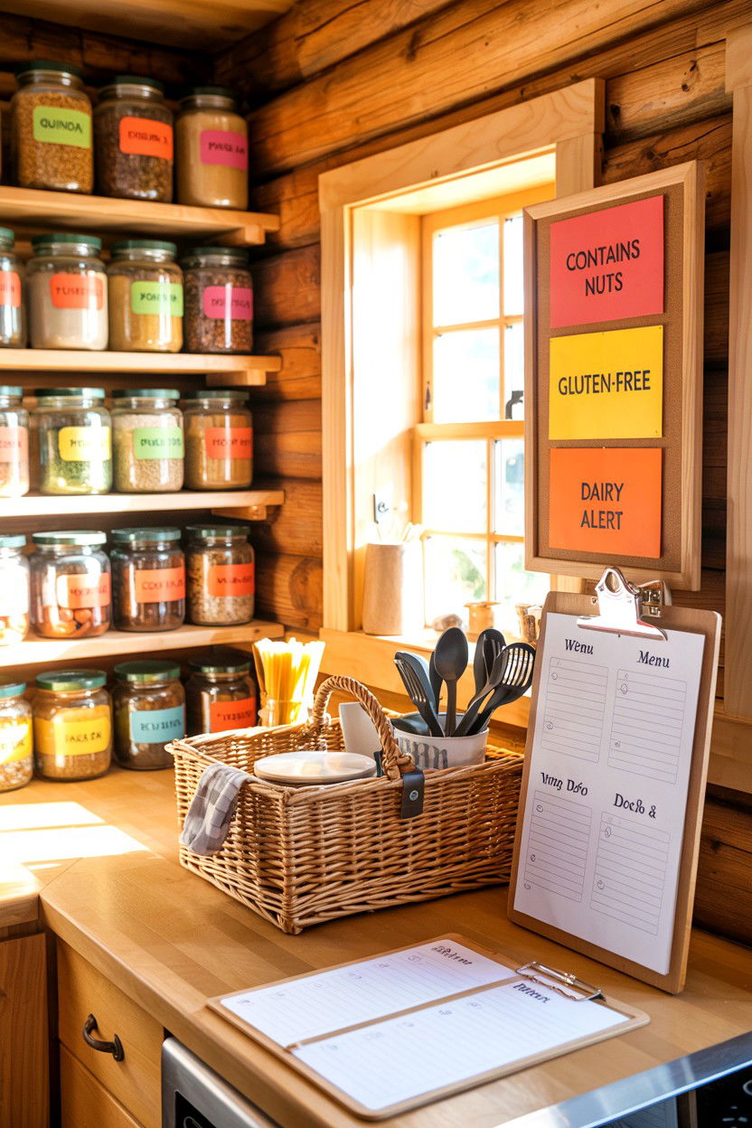 Pantry Labeling and Meal Teams - 20-cozy-cabin-trip-ideas-for-groups-and-friends