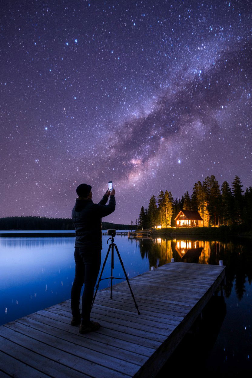 Phone Astrophotography Basics - 20-stargazing-cozy-cabin-trip-ideas-dark-sky-picks