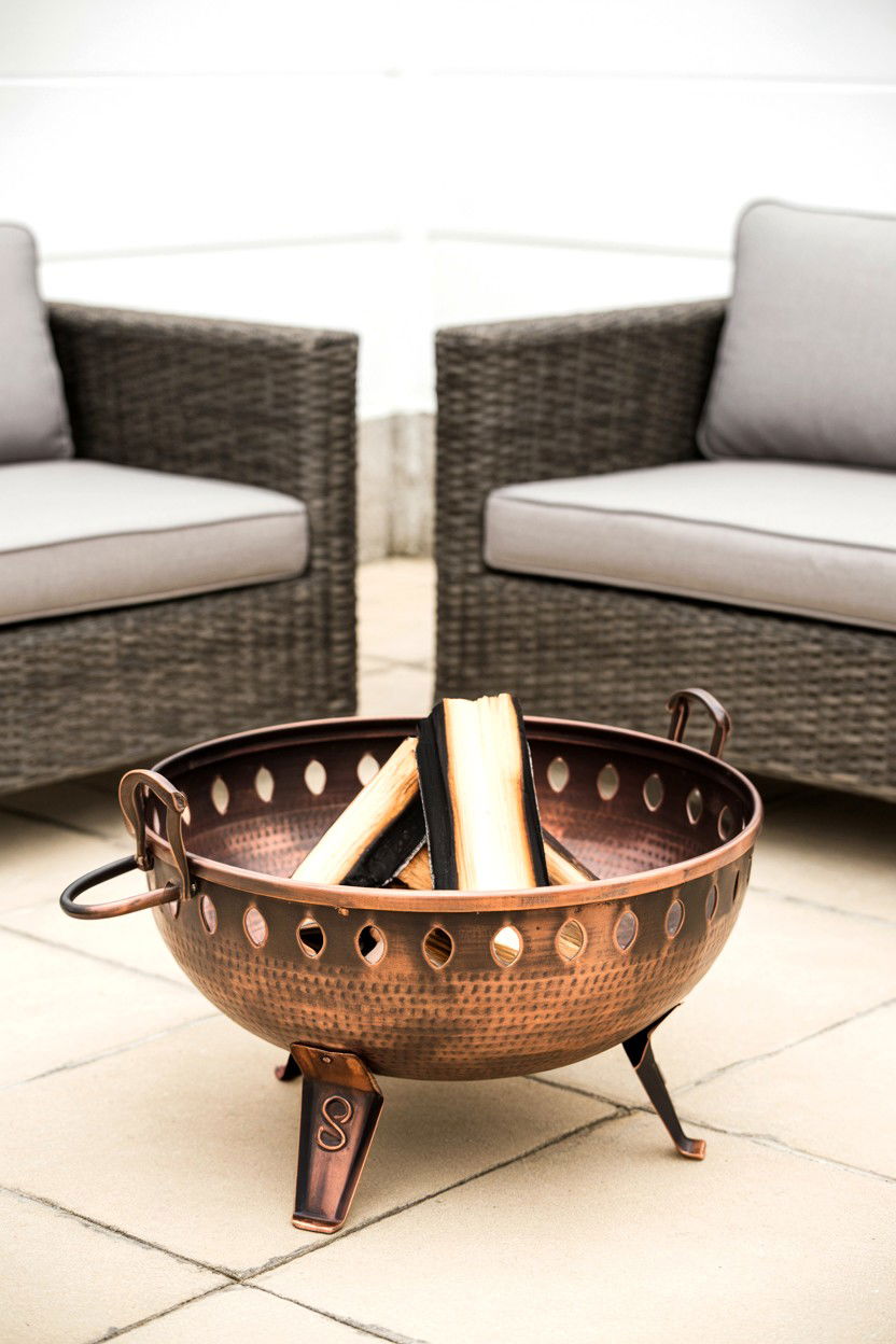 Portable Copper Bowl Fire Pit - 30 fire pit ideas