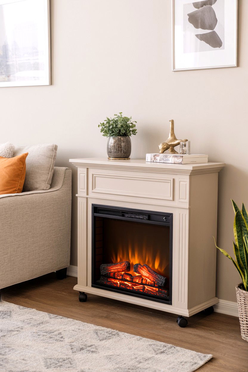 Portable Electric Fireplace Heater for Flexible Placement - 30 best electric fireplace ideas