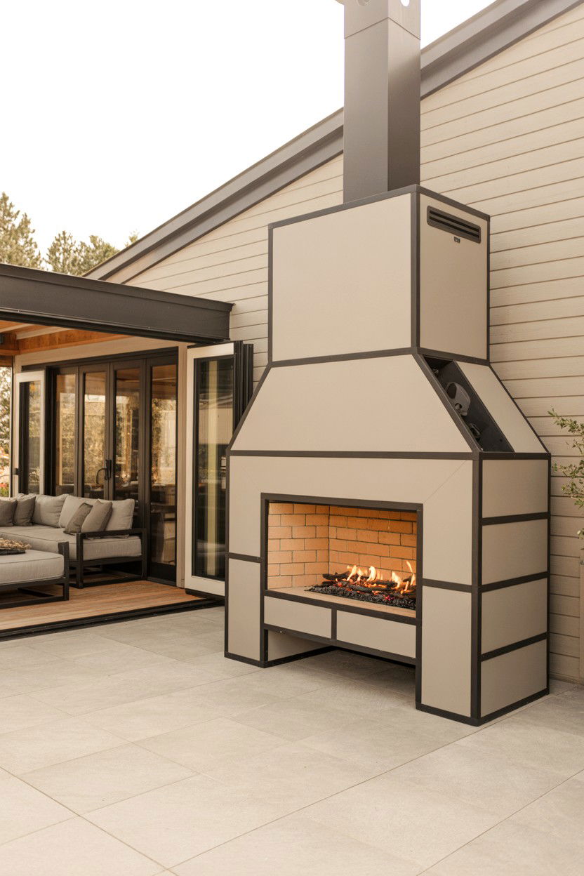 Portable Modular Fireplace System - 30 outdoor fireplace ideas