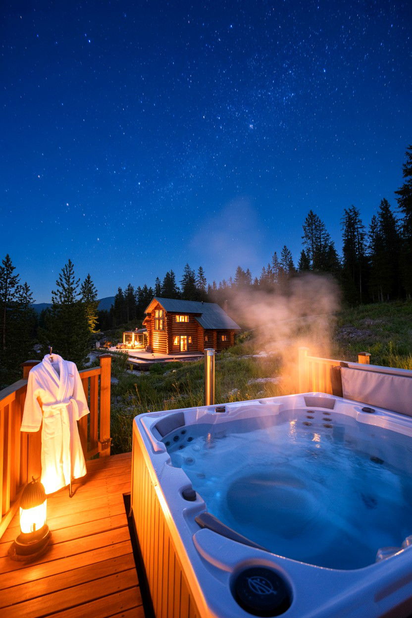 Private Hot Tub and Sky View - 20-luxury-cozy-cabin-trip-ideas