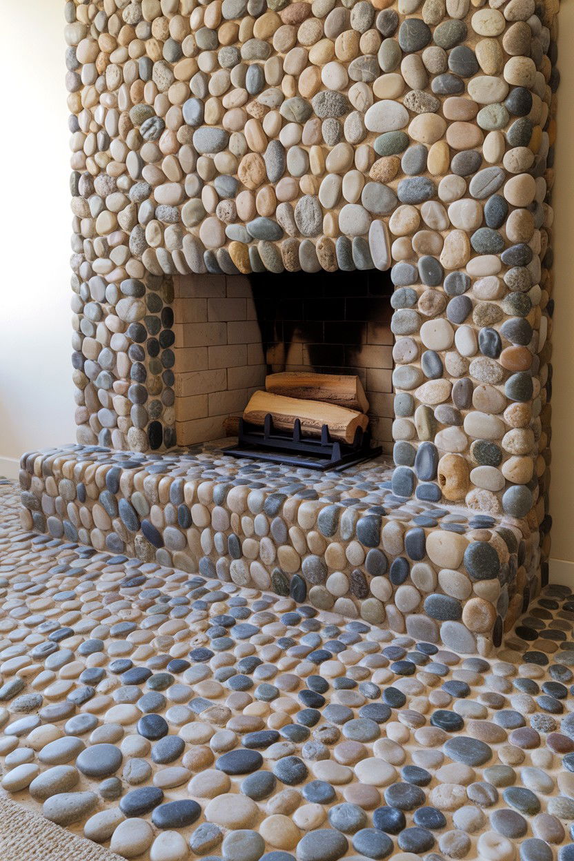 Quartzite with Crystalline Sparkle - 30 best fireplace hearth ideas