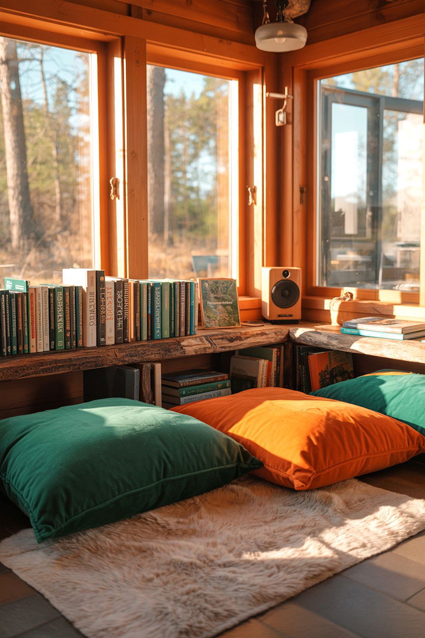 Quiet Library and Listening Hour - 20-luxury-cozy-cabin-trip-ideas