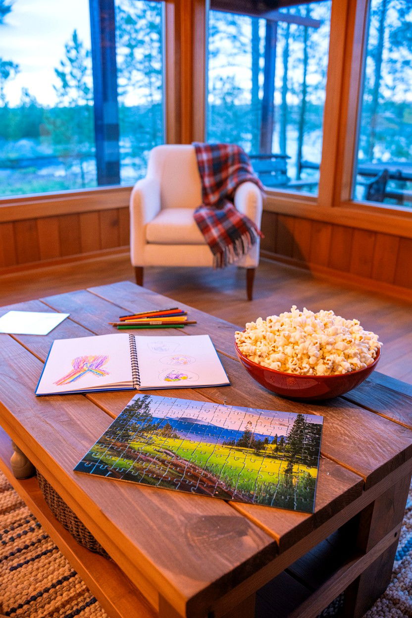Rain Plan Film and Craft - 20-cozy-cabin-trip-ideas-for-groups-and-friends