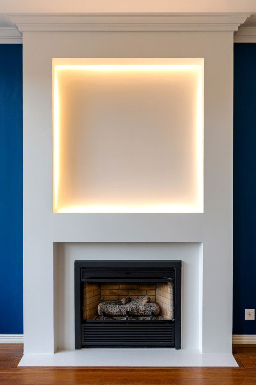 Recessed Fireplace Niche Creation - 30 fireplace makeover ideas