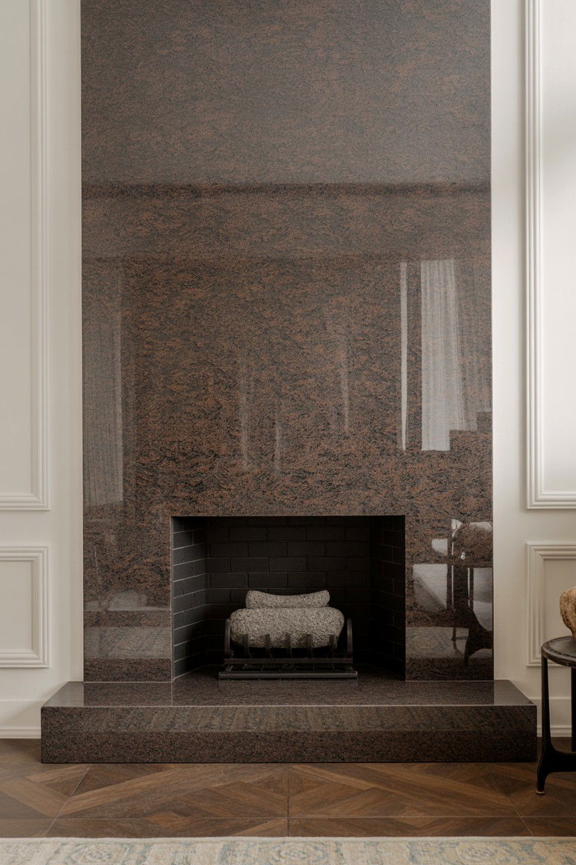Recycled Glass Aggregate with Eco Conscious Appeal - 30 best fireplace hearth ideas