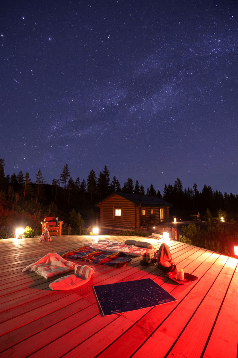 Red Light Stargazing Mode - 20-hot-tub-cozy-cabin-trip-ideas