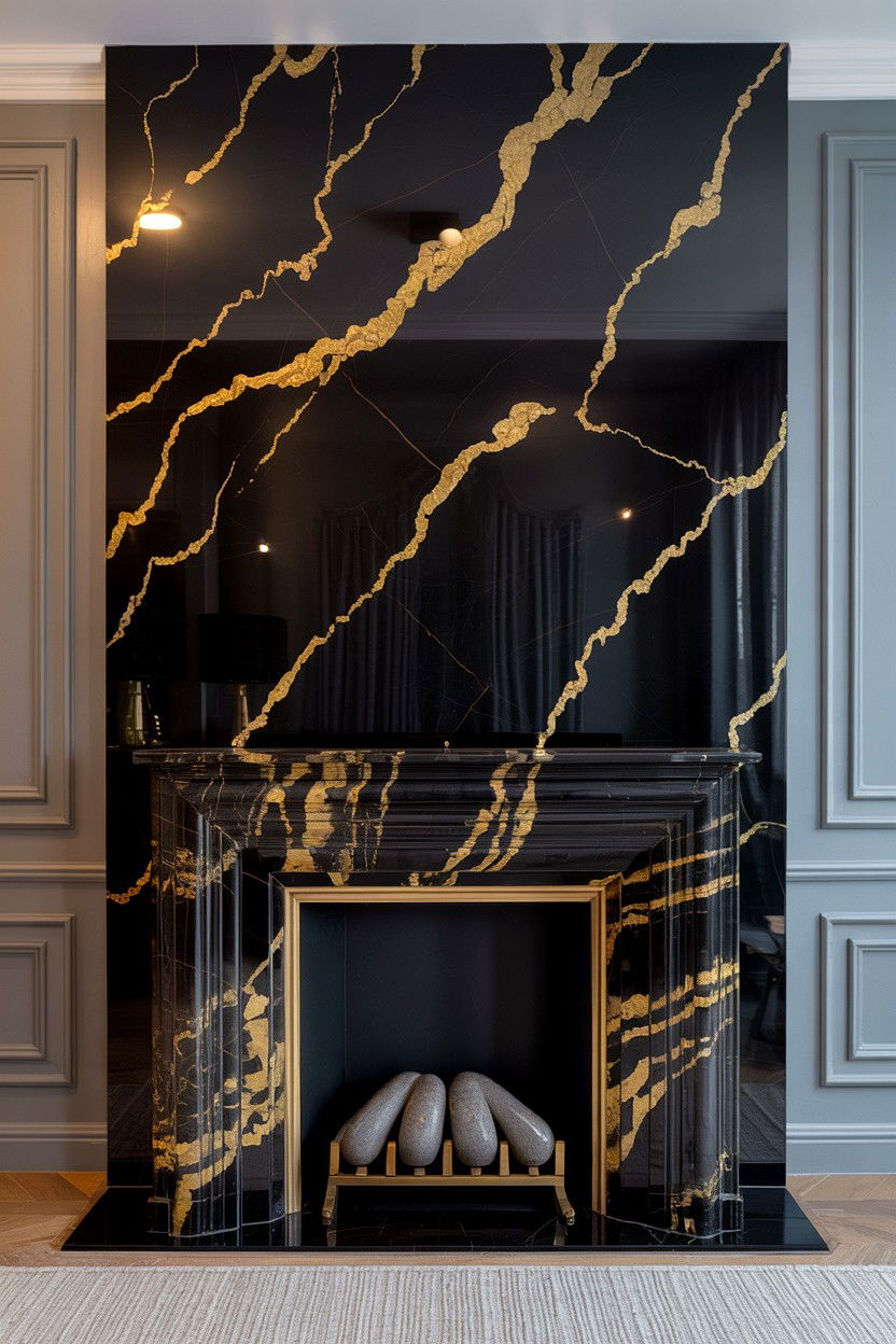 Sandstone with Natural Weathered Texture - 30 stone fireplace ideas