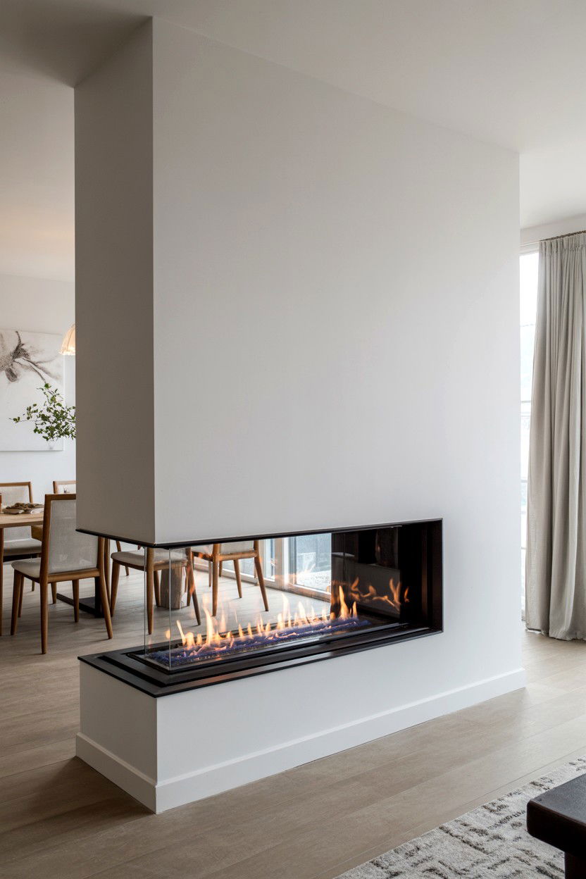See Through Double Sided Gas Fireplace - 30 gas fireplace ideas