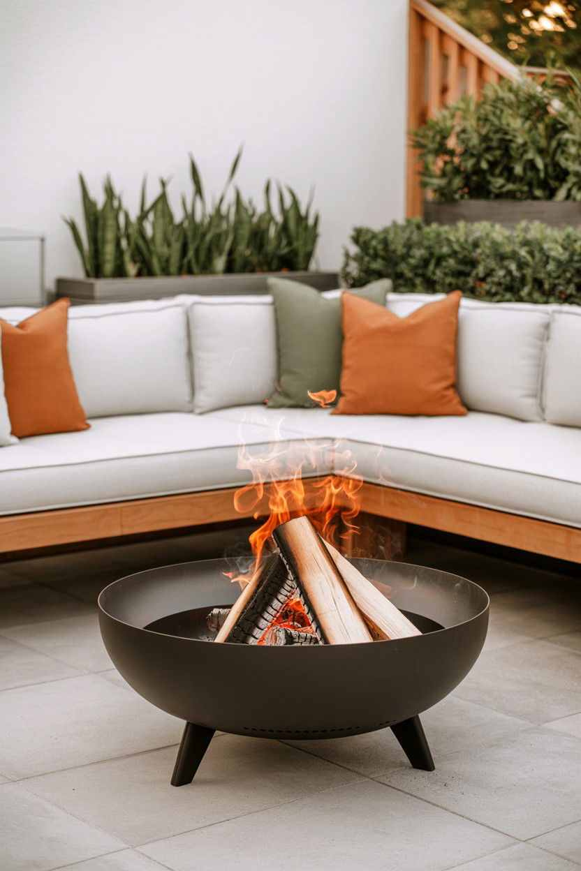 Self Cleaning Fire Pit with Ash Management - 30 fire pit ideas