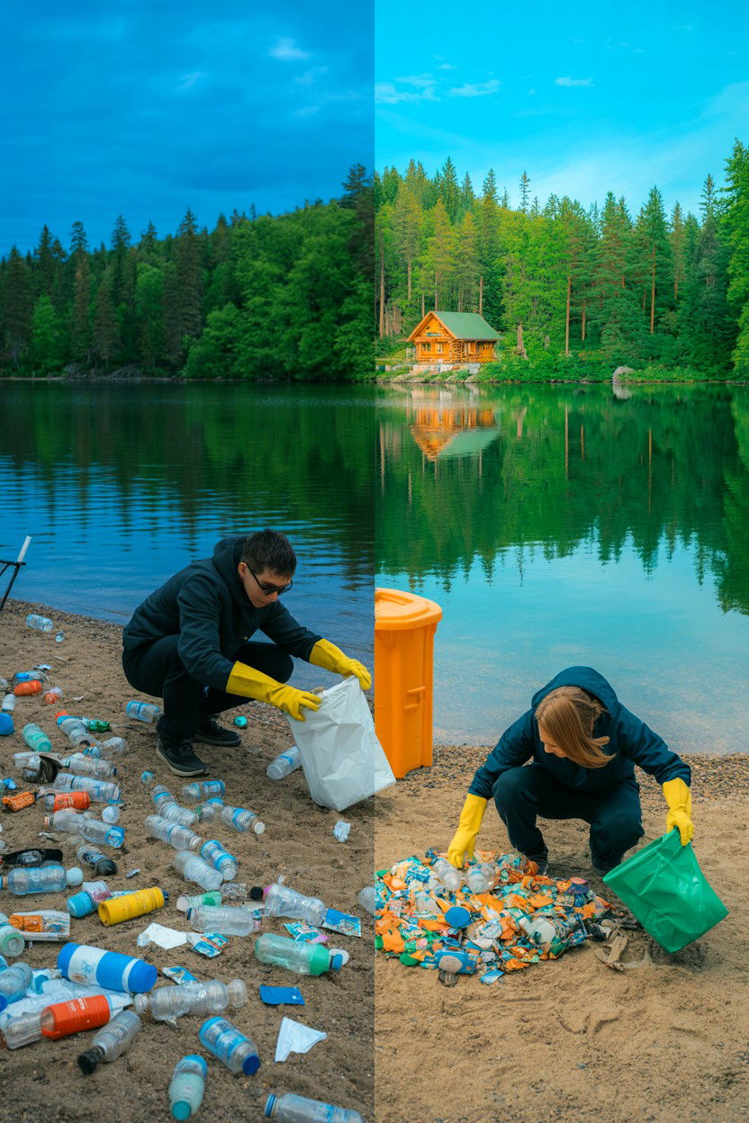 Shoreline Clean Up Mini - 20-summer-lakefront-cozy-cabin-trip-ideas