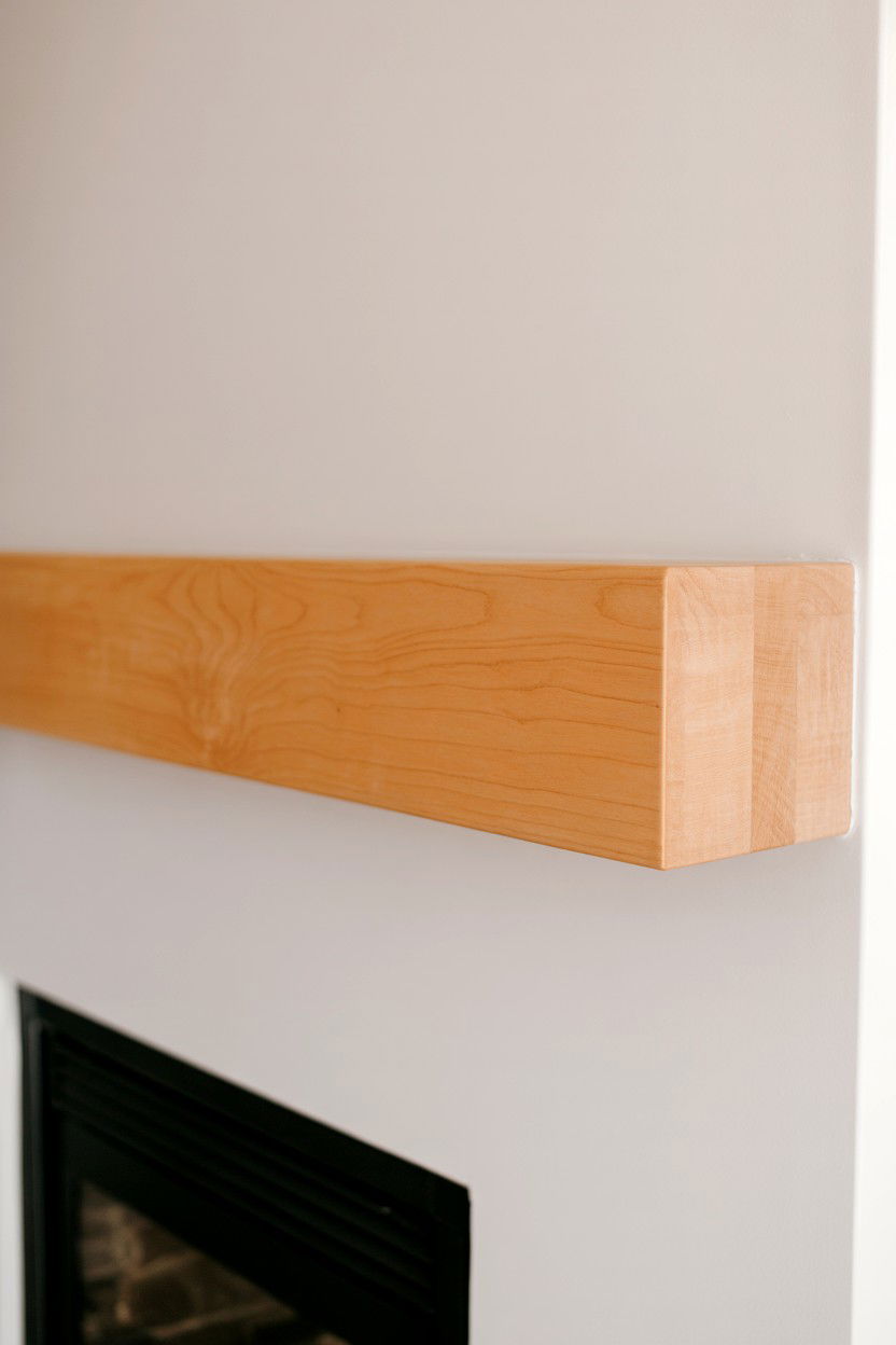 Simple Flat Board Minimalist Approach - 30 diy fireplace mantle ideas