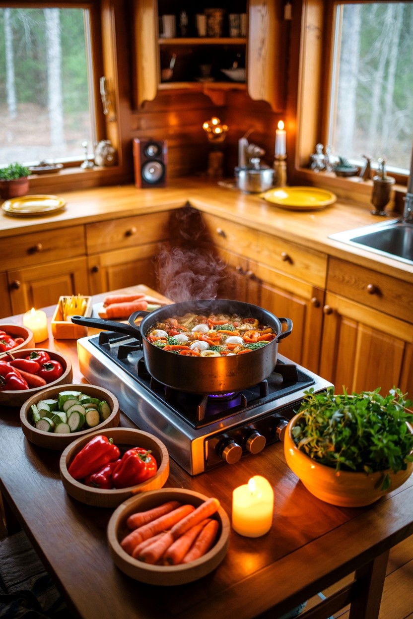 Simple One Pot Supper - 20-weekend-cozy-cabin-getaway-ideas-2-3-days