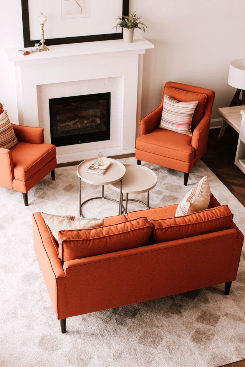 Small Space Layout With Loveseat And Accent Chairs - 30 living room layout with fireplace ideas