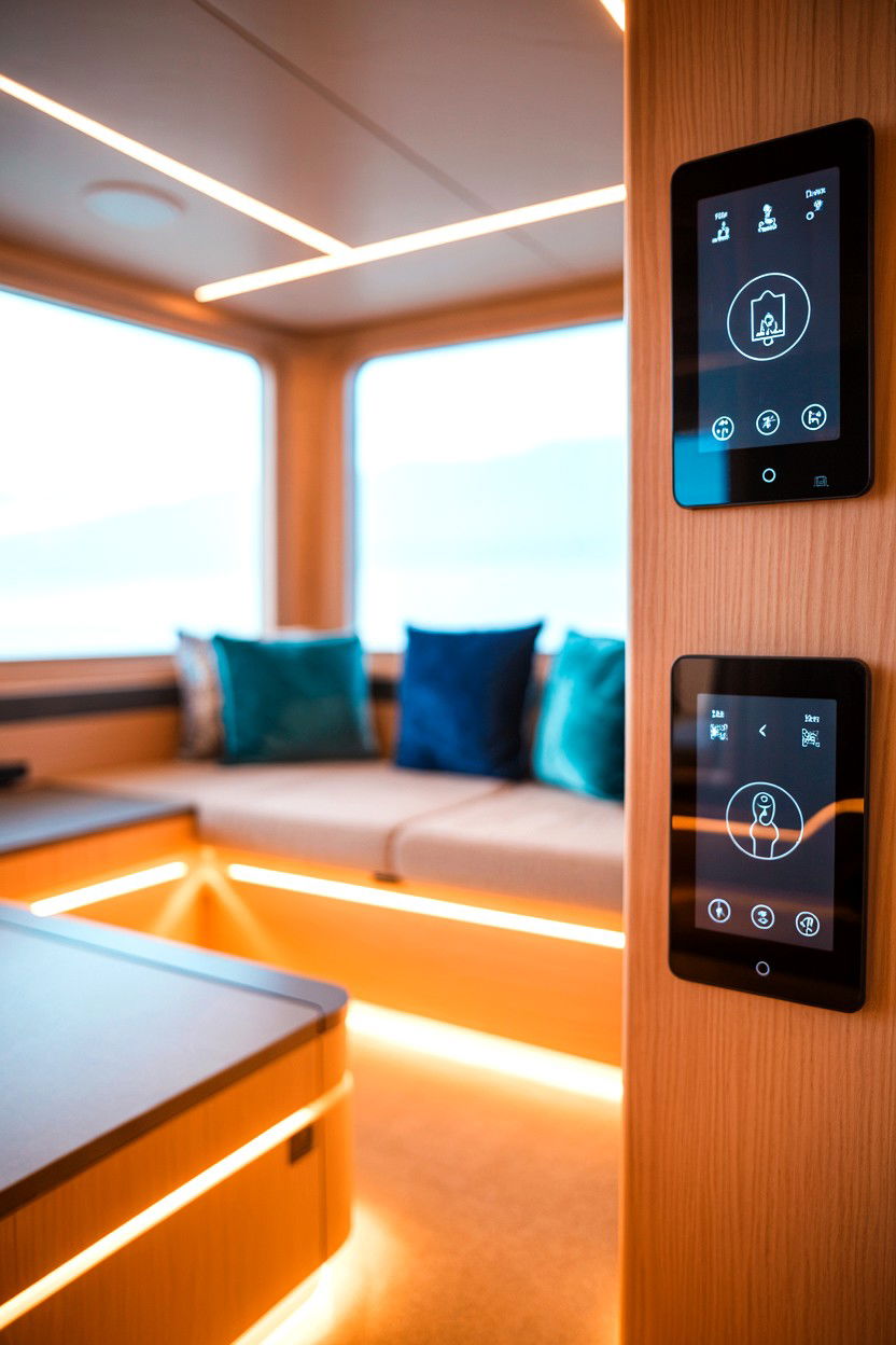 Smart Cabin Controls Setup - 20-luxury-cozy-cabin-trip-ideas