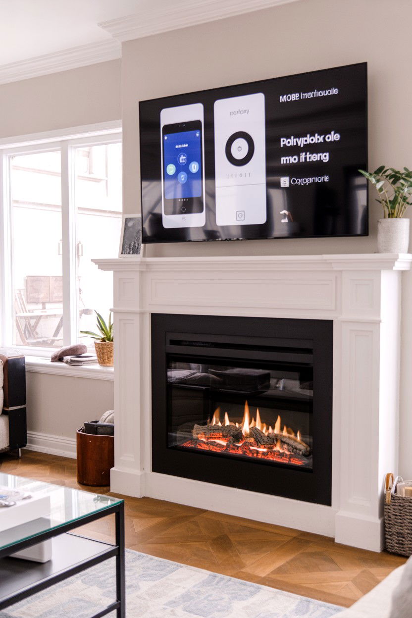 Smart Fireplace Technology Integration - 30 fireplace makeover ideas