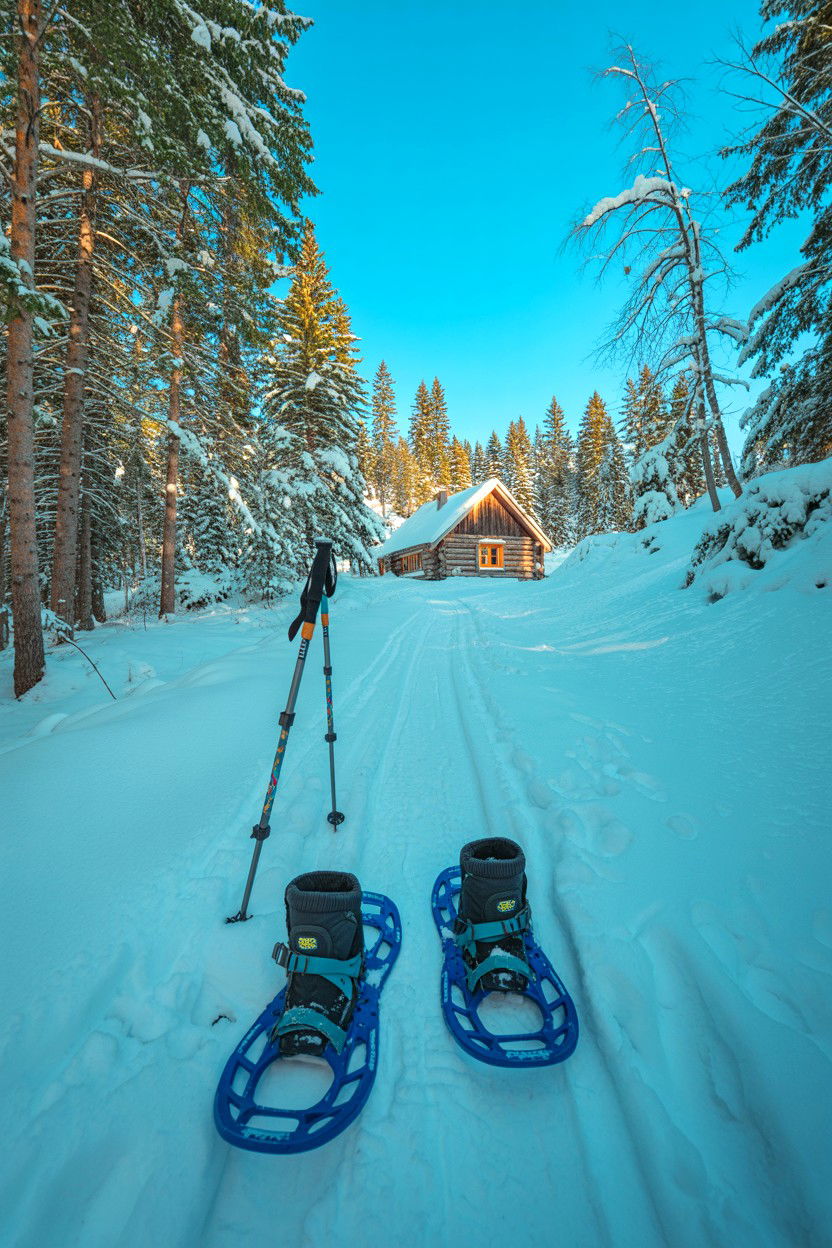 Snowshoe Loop for Beginners - 20-winter-cozy-cabin-trip-ideas