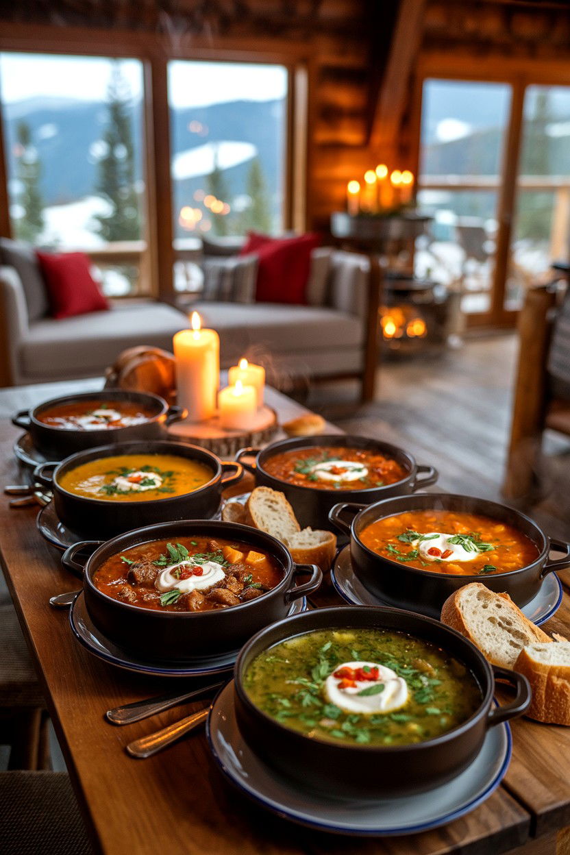 Soups and Stews Night - 20-winter-cozy-cabin-trip-ideas