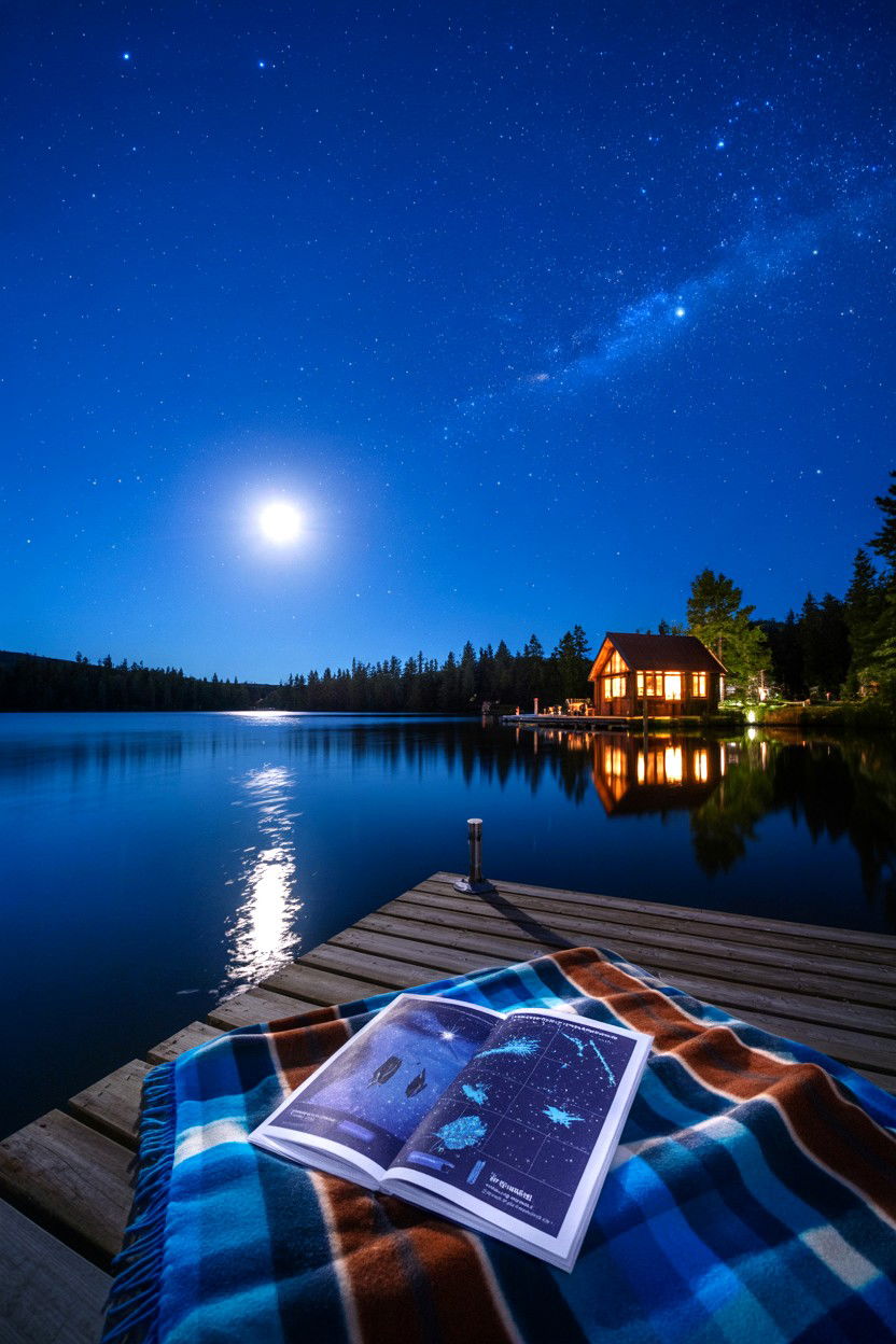 Stargazing from the Dock - 20-summer-lakefront-cozy-cabin-trip-ideas