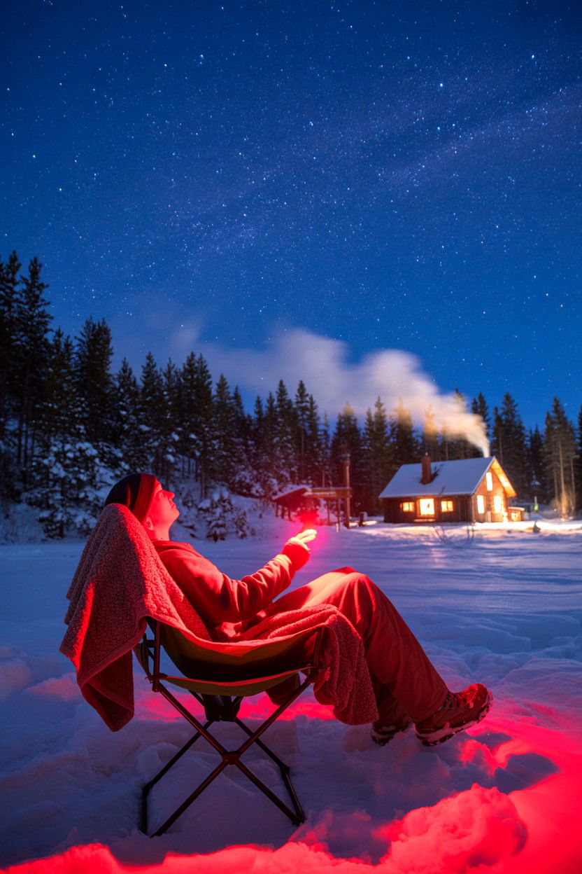 Stargazing on Clear Cold Nights - 20-winter-cozy-cabin-trip-ideas