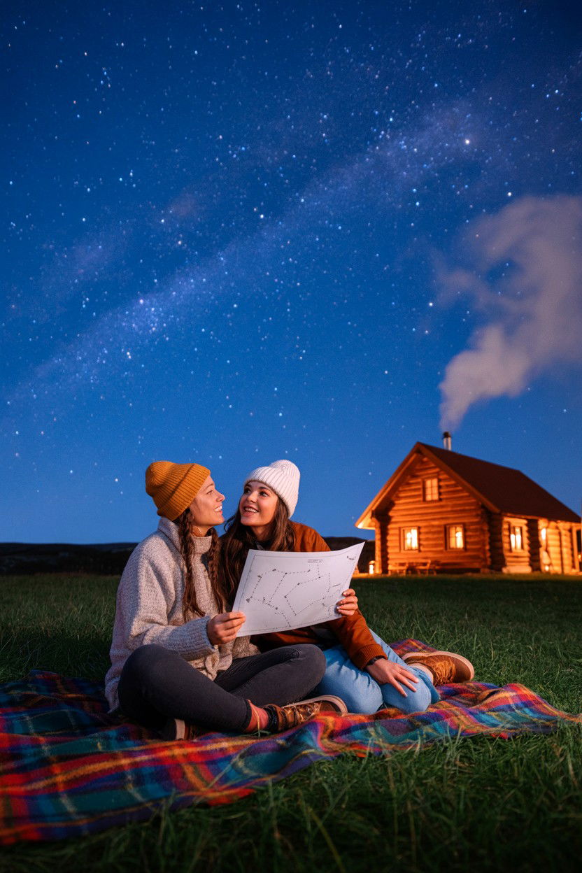 Starry Skies with Early Lights Out - 20-cozy-cabin-trip-ideas-for-families
