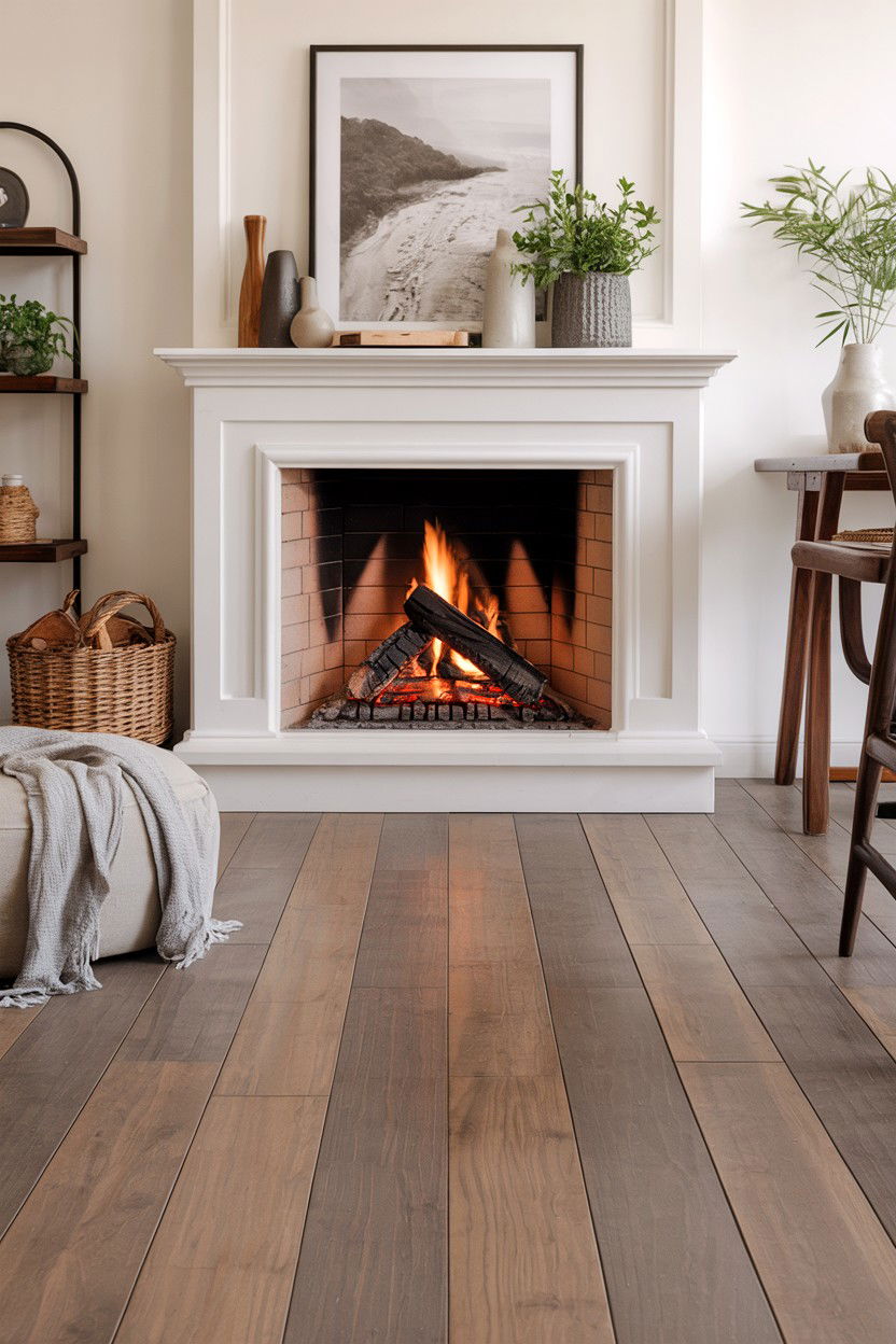 Steel Plate Hearth with Industrial Edge - 30 best fireplace hearth ideas