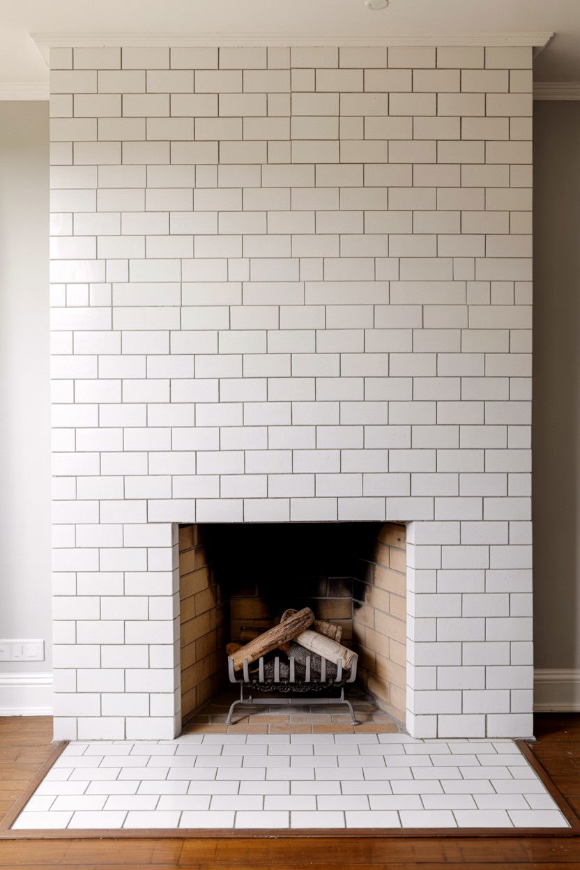 Subway Tile Classic Refresh - 30 fireplace makeover ideas