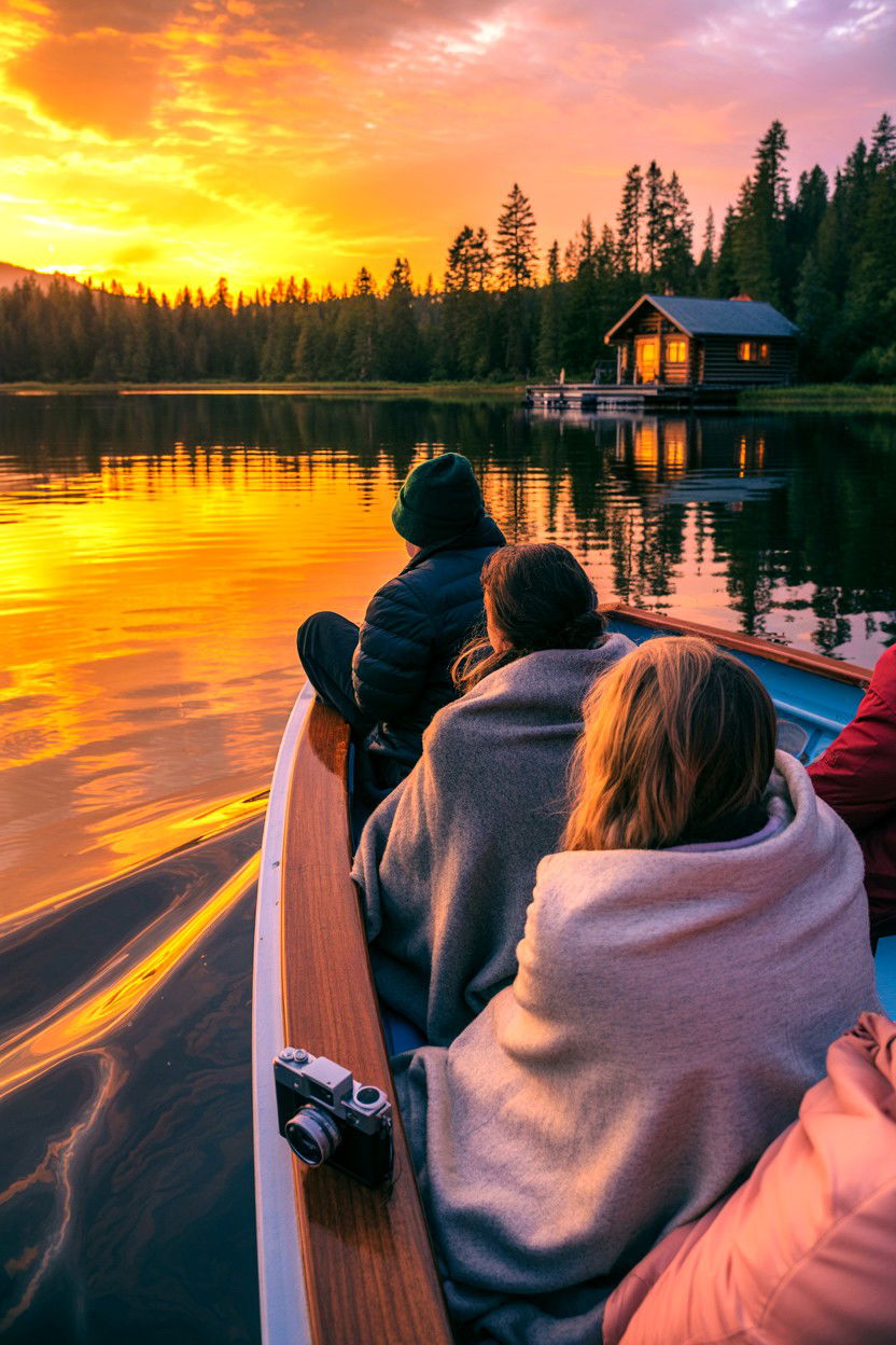 Sunset Cruise or Shoreline Drift - 20-luxury-cozy-cabin-trip-ideas