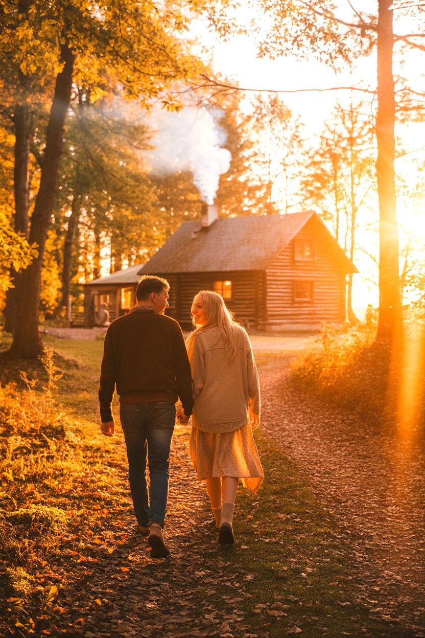 Sunset Stroll and First Look - 20-weekend-cozy-cabin-getaway-ideas-2-3-days