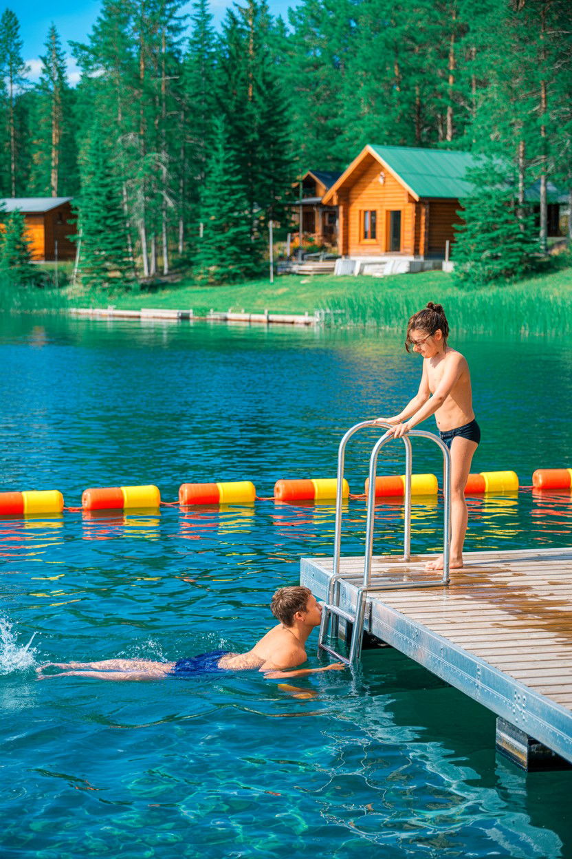 Swim Buoy and Buddy Rule - 20-summer-lakefront-cozy-cabin-trip-ideas