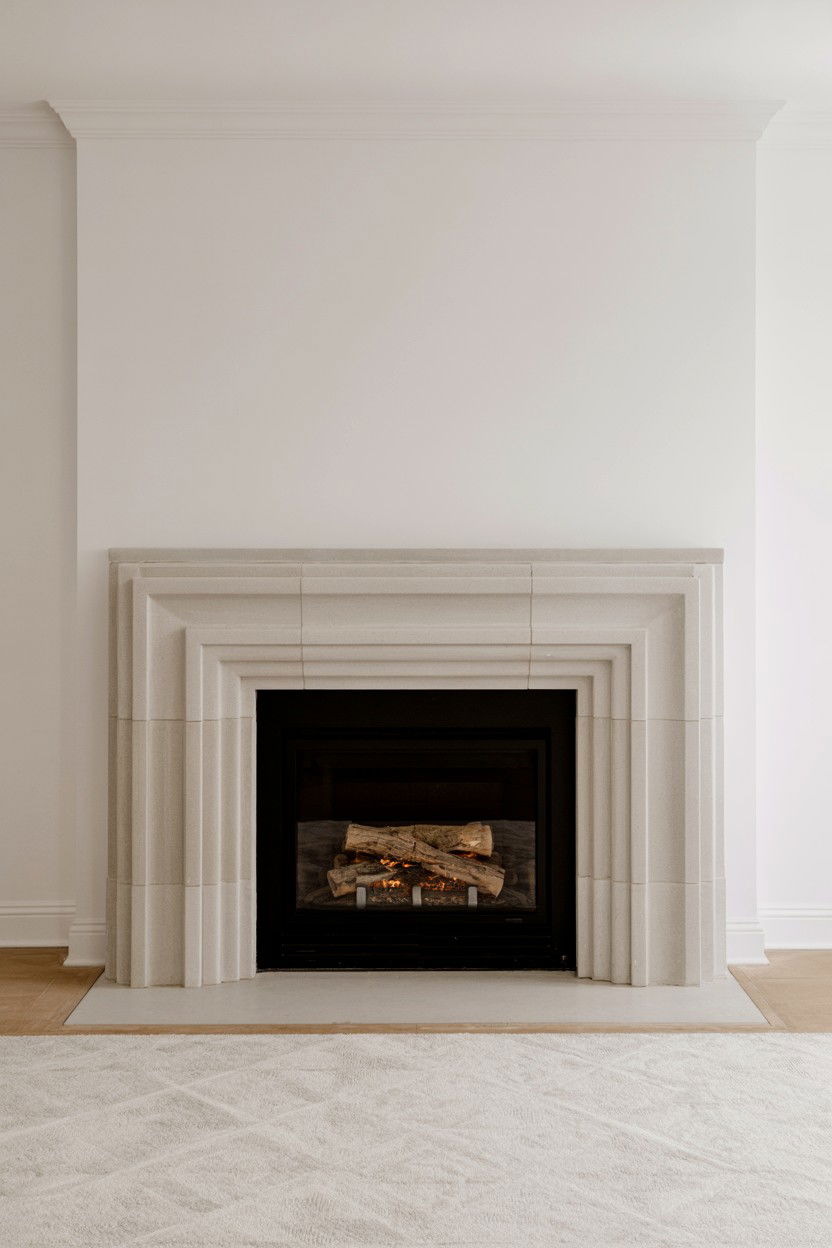 Thick Slab with Waterfall Edge Returns - 30 diy fireplace mantle ideas