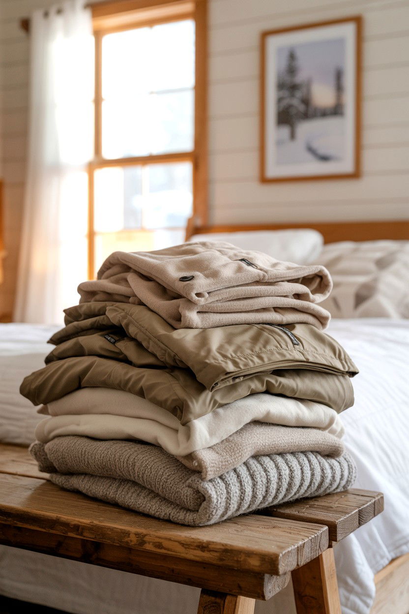 Thrifted and Borrowed Layers - 20-budget-friendly-cozy-cabin-trip-ideas