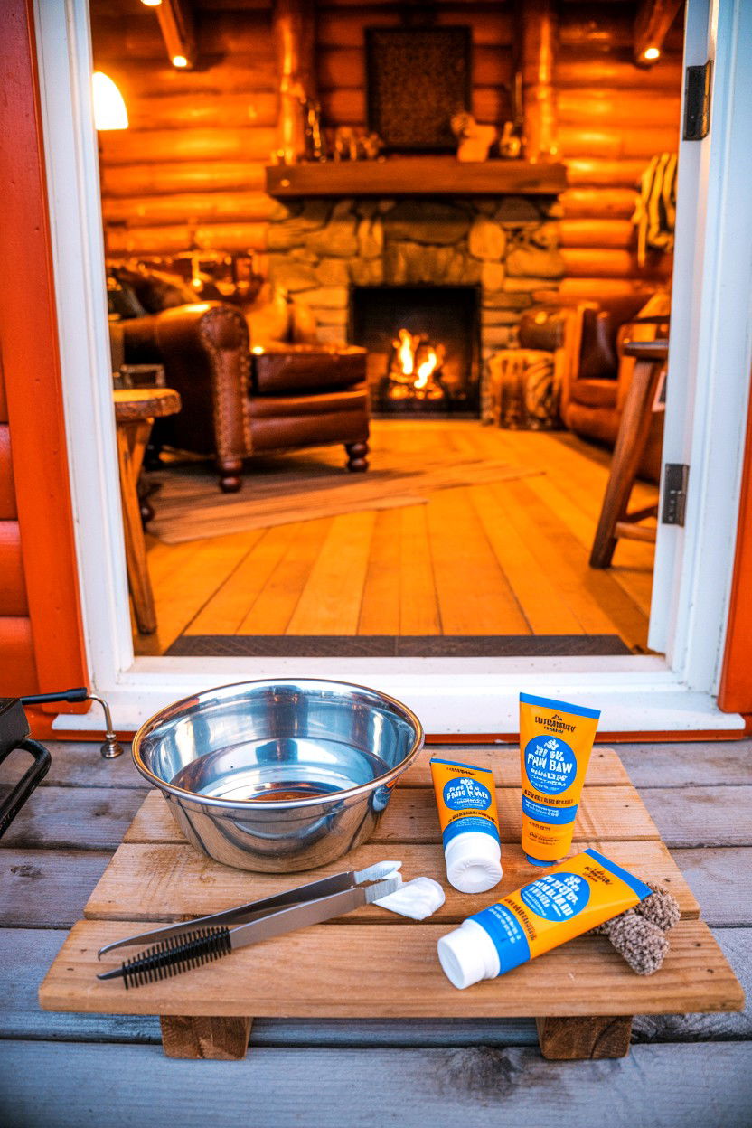 Trail Paw Care Routine - 20-pet-friendly-cozy-cabin-trip-ideas