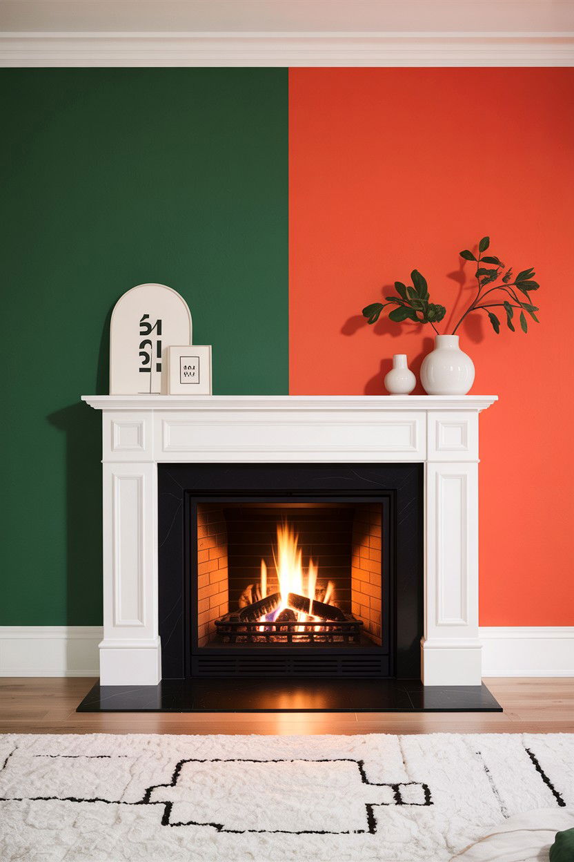 Two Tone Paint Combinations - 30 fireplace makeover ideas