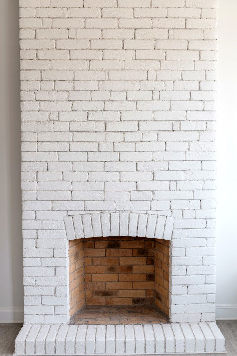Whitewashed Brick Technique - 30 fireplace makeover ideas