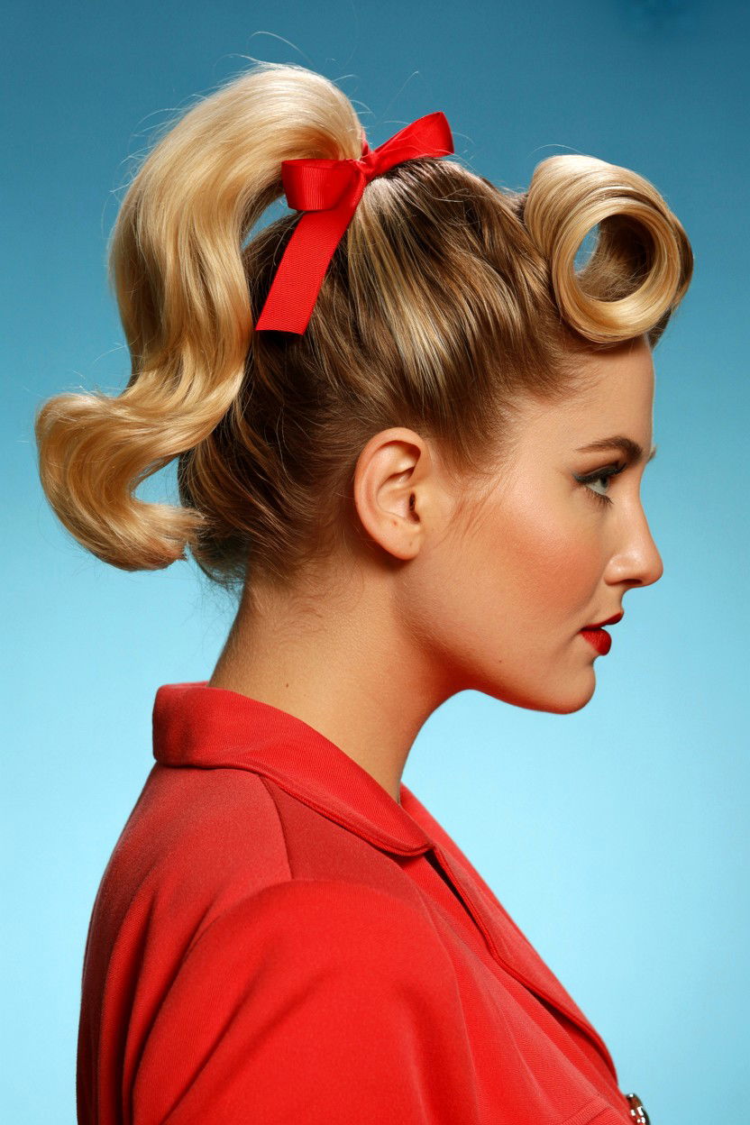 1950s Ponytail - 25 Valentine's Day Vintage Hair Ideas