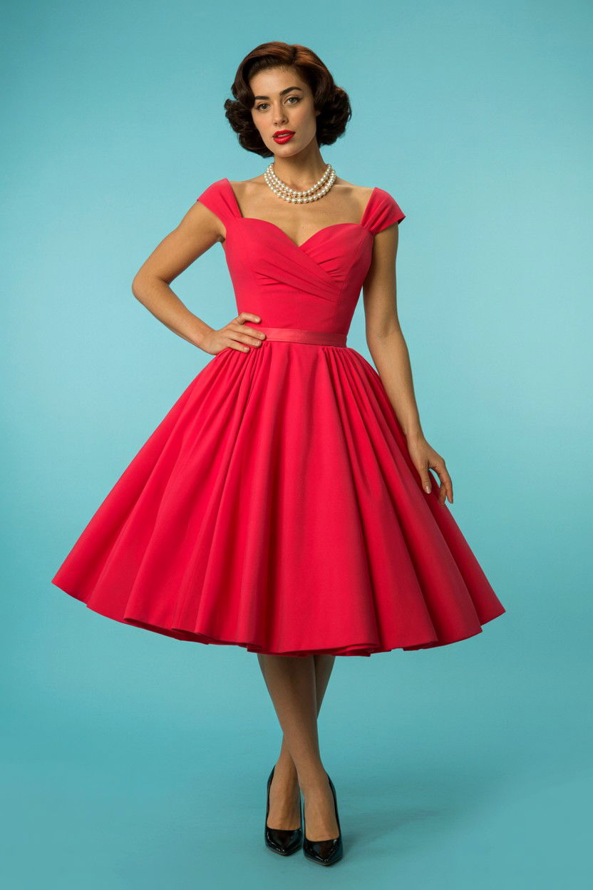 1950s Valentine Swing Dress - 25 Retro Valentine's Day Ideas