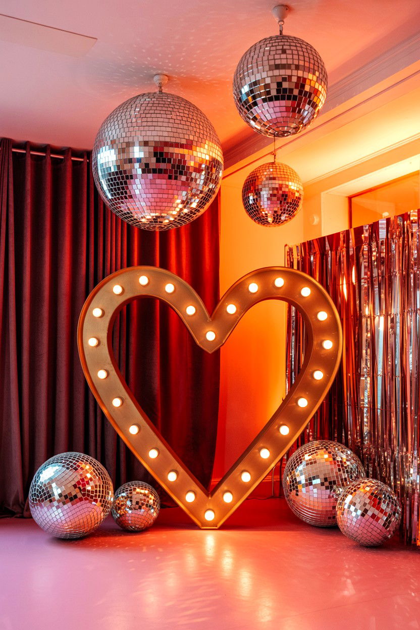1970s Disco Heart Party - 25 Retro Valentine's Day Ideas