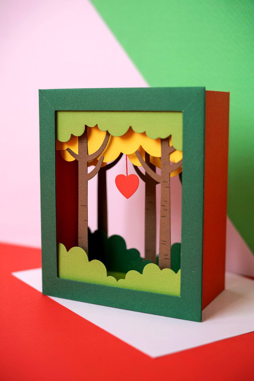 3D shadow box card - 25 Sentimental Valentine's Day Card Ideas