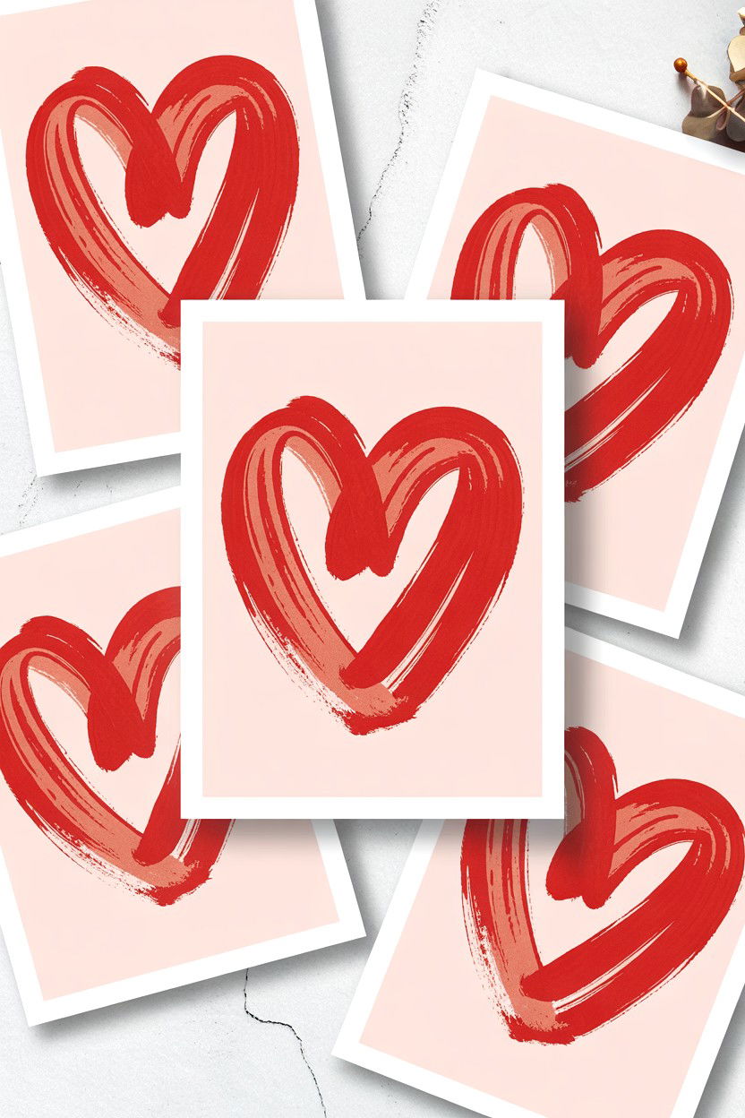 Abstract Heart Art Prints - 25 Valentine's Day Stationery Ideas