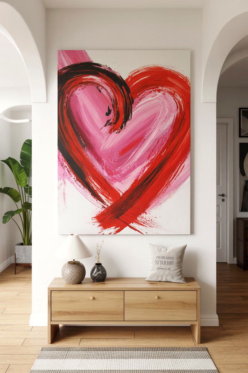 Abstract Heart Painting - 25 Maximalist Valentine's Day Ideas