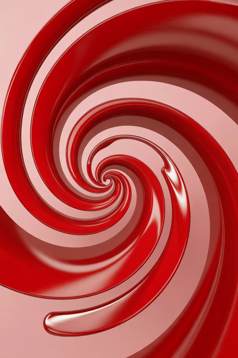 Abstract Red Swirl Spinner - 25 Valentine's Day Wind Spinner Ideas