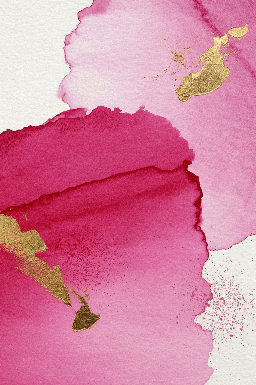 Abstract Watercolor Card - 25 Modern Valentine's Day Card Ideas