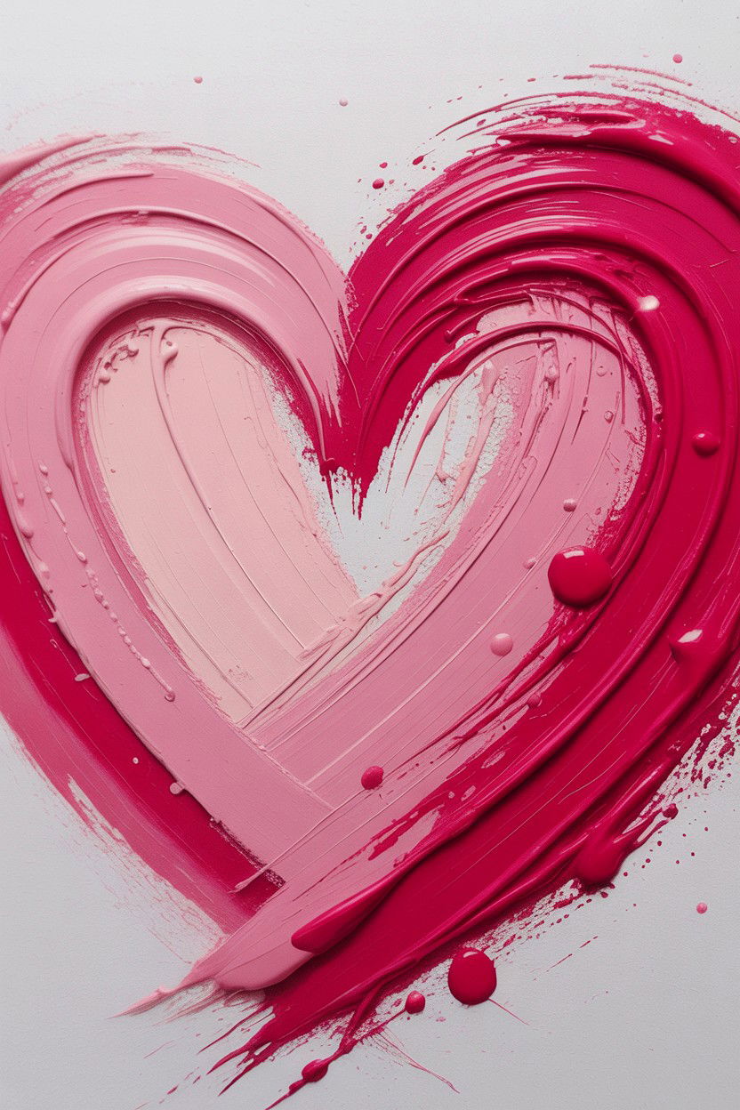 Abstract pink heart - 25 Valentine's Day Art Print Ideas