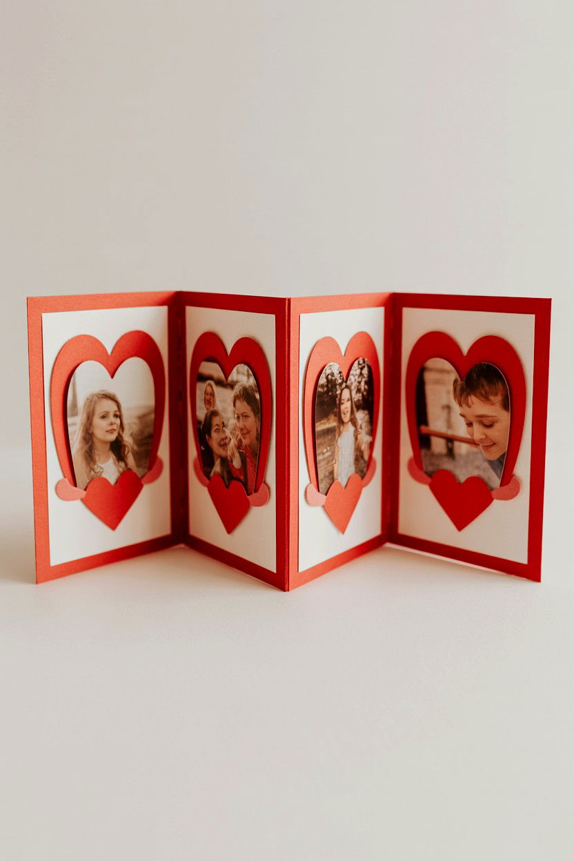 Accordion Fold Card - 25 Layered Valentine's Day Card Ideas