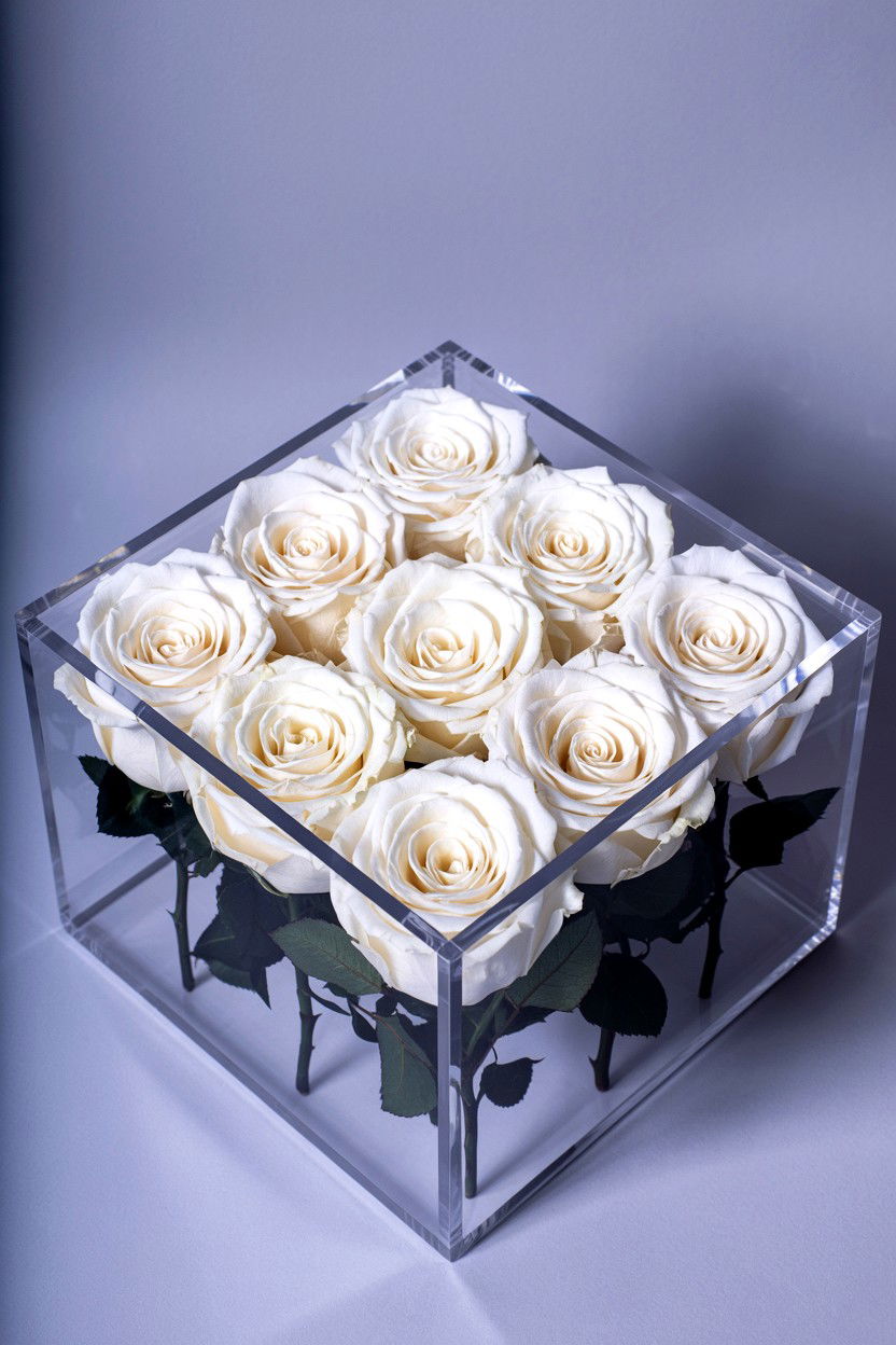 Acrylic Infinity Rose Case - 25 Valentine's Day Infinity Rose Ideas