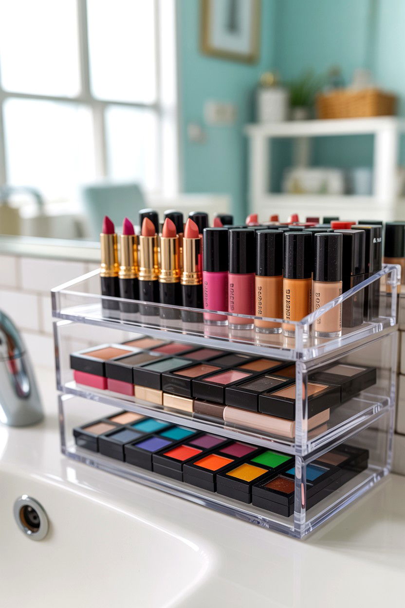 Acrylic Makeup Organizer - 25 Makeup Valentine's Day Gifts for Her